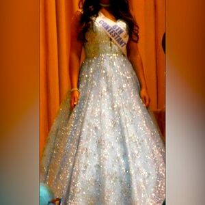 Gorgeous Ice Blue Ball Gown